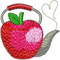 Teapots Embroidery Design 5